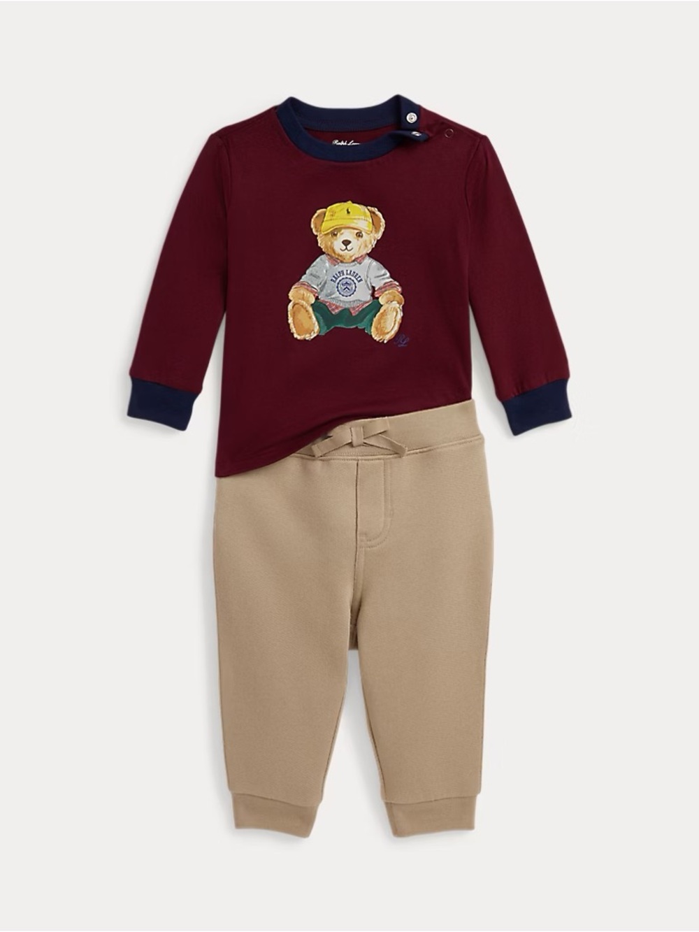 Polo Infant Jersey Tee & Fleece Pant Set